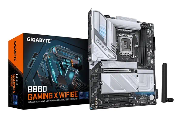 B860 GAMING X WIFI6E Carte mère - Processeurs Intel Core Ultra, VRM 12+1+2+1 phases, jusqu'à 9066MHz - Gigabyte - visuel 1