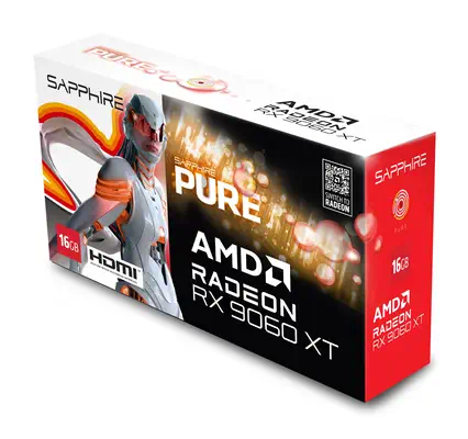 Sapphire PURE AMD Radeon RX 9060 XT GPU 16 Go GDDR6 - Carte graphique - visuel 6