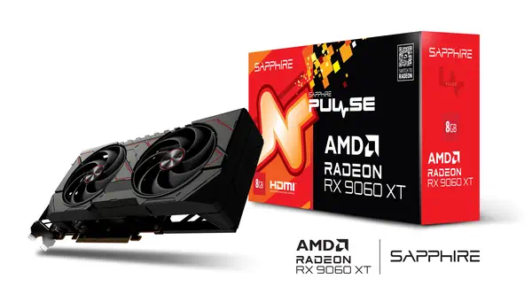 Sapphire PULSE AMD Radeon RX 9060 XT 8GB GPU 8 Go GDDR6 - Carte graphique - visuel 9