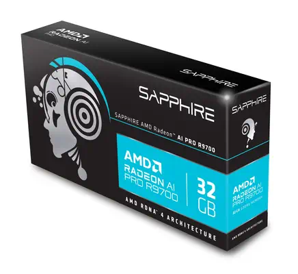 Sapphire AMD RADEON AI PRO R9700 32 Go GDDR6 - Carte graphique - visuel 2