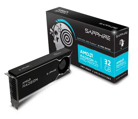 Sapphire AMD RADEON AI PRO R9700 32 Go GDDR6 - Carte graphique - visuel 3