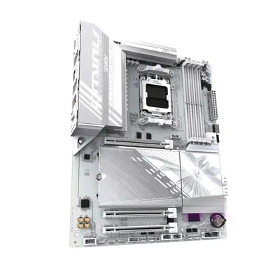 B850 AORUS ELITE WIFI7 ICE Carte Mère - AMD Ryzen 9000 Series CPUs, VRM numérique 14+2+2 phases, jus - Gigabyte - Carte mère - visuel 3