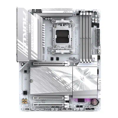 B850 AORUS ELITE WIFI7 ICE Carte Mère - AMD Ryzen 9000 Series CPUs, VRM numérique 14+2+2 phases, jus - Gigabyte - Carte mère - visuel 2