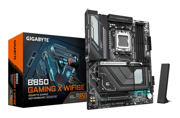 B850 GAMING X WIFI6E Carte Mère - AMD Ryzen 9000 Series CPUs, VRM numérique 12+2+2 phases, jusqu'à 8 - Gigabyte - Carte mère - visuel 1