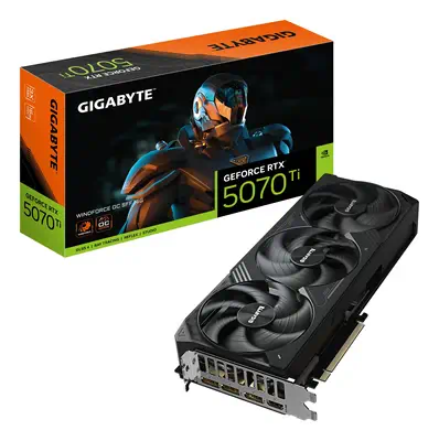 GeForce RTX 5070 Ti WINDFORCE OC SFF 16G Carte Graphique - 16 Go GDDR7, 256 bits, PCI-E 5.0, 2497 MH - Gigabyte - Carte graphique - visuel 1