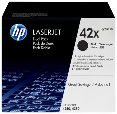 42X pack de 2 toners LaserJet noir grande capacité authentiques - HP - Consommable - visuel 2