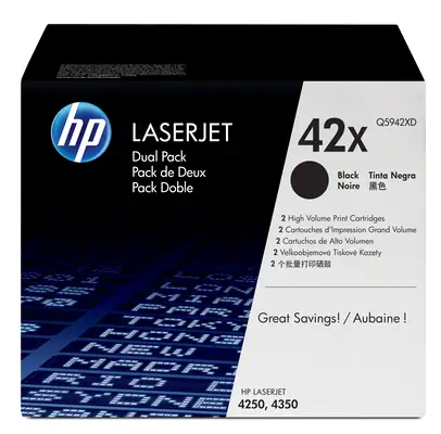 42X pack de 2 toners LaserJet noir grande capacité authentiques - HP - Consommable - visuel 1
