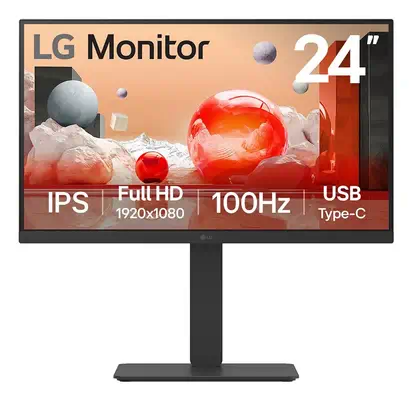 LG 24BA650 écran plat de PC 60,5 cm (23.8") 1920 x 1080 pixels Full HD LED Noir - Ecran Ordinateur - visuel 1