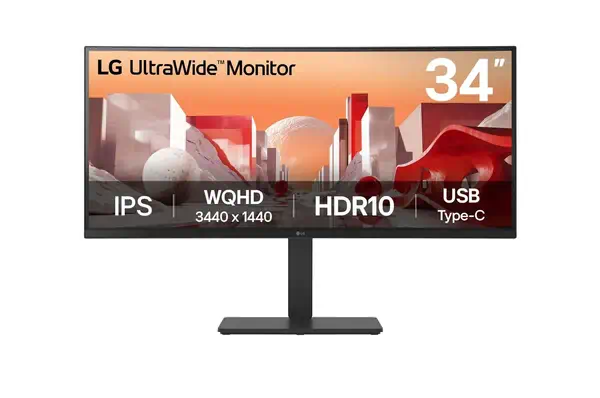 LG 34BA75QE-B écran plat de PC 86,4 cm (34") 3440 x 1440 pixels Wide Quad HD LCD Noir - Ecran Ordinateur - visuel 1