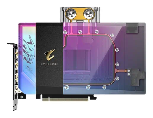 AORUS GeForce RTX 5090 XTREME WATERFORCE WB 32G Carte Graphique - 32 Go GDDR7, 512 bits, PCI-E 5.0,  - Gigabyte - Carte graphique - visuel 2