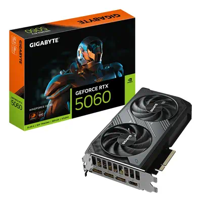 GeForce RTX 5060 WINDFORCE OC 8G Carte Graphique - 8GB GDDR7, 128bit, PCI-E 5.0, 2512 MHz Fréquence  - Gigabyte - Carte graphique - visuel 1