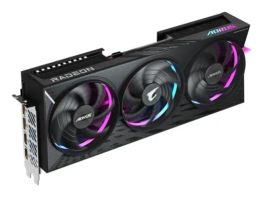 AORUS Radeon RX 9070 XT ELITE 16G Carte Graphique - 16 Go GDDR6, 256 bits, PCI-E 5.0, 3100 MHz Fréqu - Gigabyte - Carte graphique - visuel 5