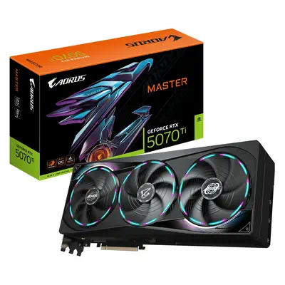 AORUS GeForce RTX 5070 Ti MASTER 16G Carte Graphique - 16 Go GDDR7, 256 bits, PCI-E 5.0, 2670 MHz Co - Gigabyte - Carte graphique - visuel 1