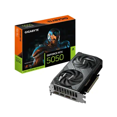 GeForce RTX 5050 WINDFORCE OC 8G Carte Graphique - 8GB GDDR6, 128bit, PCI-E 5.0, 2587MHz Fréquence d - Gigabyte - Carte graphique - visuel 1