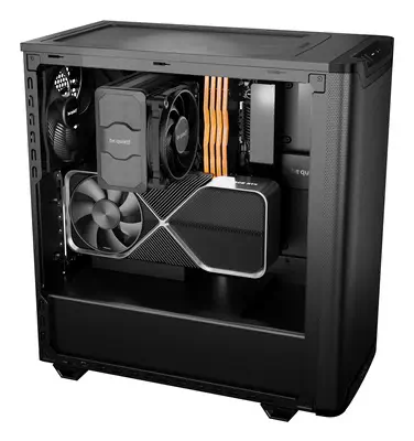 Pure Base 501 Noir | Boîtier PC vitré , Mini ATX / Micro ATX / ATX, 2 ventilateurs Pure Wings 3 140  - be quiet! - Boitier - visuel 5