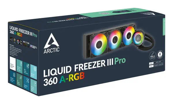 ARCTIC Liquid Freezer III Pro 360 A-RGB Processeur Refroidisseur de liquide tout-en-un 12 cm Noir 1  - Accessoire - visuel 6