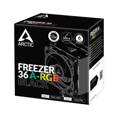 ARCTIC Freezer 36 A-RGB Processeur Refroidisseur d'air 12 cm Noir 1 pièce(s) - Accessoire - visuel 9