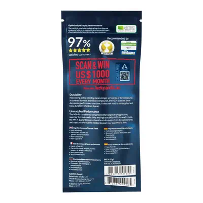ARCTIC MX-4 combiné de dissipateurs thermiques Pâte thermique 8,5 W/m·K 4 g - Accessoire - visuel 3