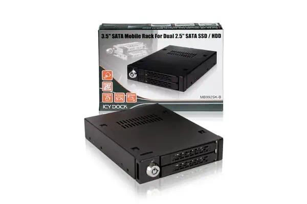 Icy Dock MB992SK-B Station d'accueil de disques de stockage - Adaptateur stockage - visuel 8