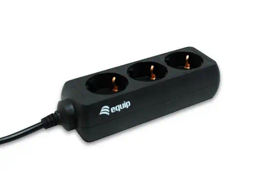 Equip 333280 multiprise 1,1 m 3 sortie(s) CA Noir - Onduleur - visuel 1