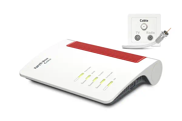 Box FRITZ! 6670 routeur sans fil Bi-bande (2,4 GHz / 5 GHz) Blanc - Routeur - visuel 1