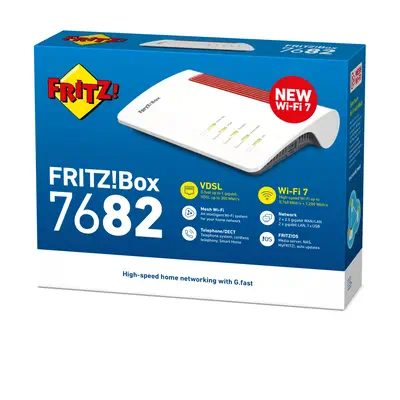 Box 7682 routeur sans fil 2.5 Gigabit Ethernet Bi-bande (2,4 GHz / 5 GHz) Blanc - FRITZ! - Routeur - visuel 3