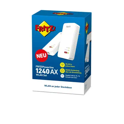Powerline 1240 AX WLAN Set 1200 Mbit/s Ethernet/LAN Wifi Blanc 2 pièce(s) - FRITZ! - Routeur - visuel 3