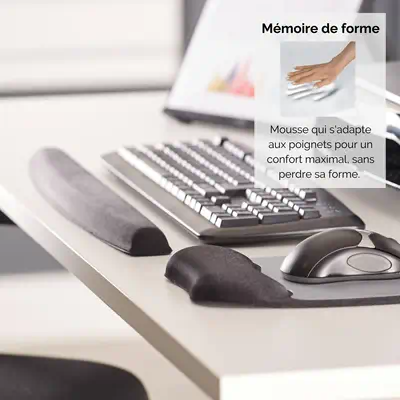 Fellowes 9178201 repose-poignet Gel, Polyuréthane Noir - Produit ergonomique - visuel 3