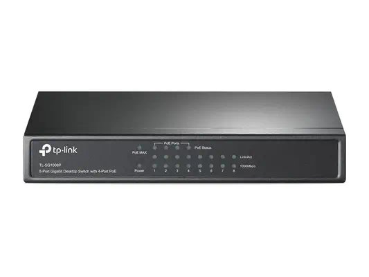 TP-Link TL-SG1008P commutateur réseau Non-géré Gigabit Ethernet (10/100/1000) Connexion Ethernet, su - Switchs et Hubs - visuel 1