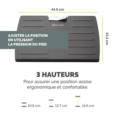 Fellowes Repose-pieds réglable Office Suites Microban - Produit ergonomique - visuel 2