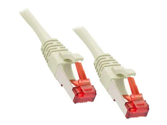 LINDY Cat.6 S/FTP Cable grey 0.5m Patchcable - Lindy - Câble RJ et Fibre optique - visuel 1
