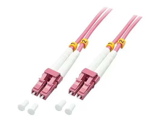 LINDY LWL-Duplexcable LC/LC OM4 5m 50/125 Multimode - Lindy - Câble RJ et Fibre optique - visuel 1