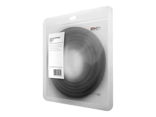 LINDY Basic Cat.6 U/UTP Cable Black 3m - Lindy - Câble RJ et Fibre optique - visuel 1