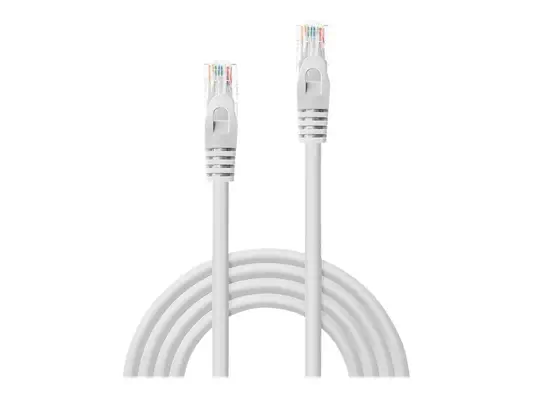 LINDY Basic Cat.6 U/UTP Cable White 5m - Lindy - Câble RJ et Fibre optique - visuel 1