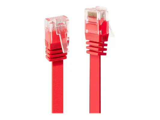 LINDY Cat.6 U/UTP Flat Cable 1m Red - Lindy - Câble RJ et Fibre optique - visuel 2