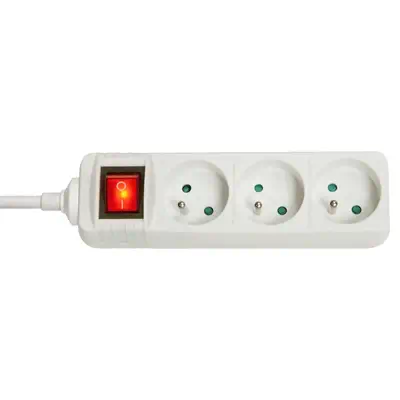 Lindy Multiprise 3 prises FR avec interrupteur, blanc - Accessoire Onduleur - visuel 1