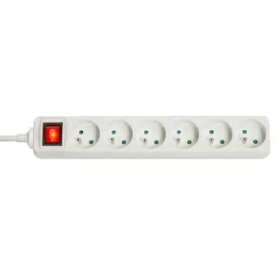 Lindy Multiprise 6 prises FR avec interrupteur, blanc - Accessoire Onduleur - visuel 1