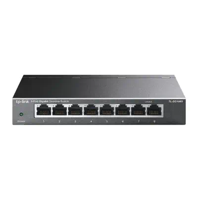 TP-Link TL-SG108S(UN) commutateur réseau Non-géré Gigabit Ethernet (10/100/1000) Bureau Noir - Switchs et Hubs - visuel 1