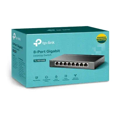 TP-Link TL-SG108S(UN) commutateur réseau Non-géré Gigabit Ethernet (10/100/1000) Bureau Noir - Switchs et Hubs - visuel 3