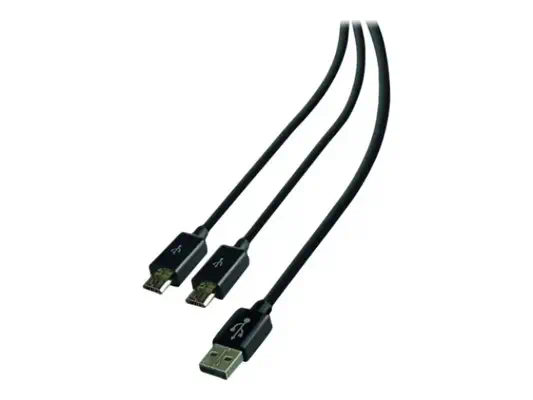 LEXIP X STEELPLAY Cable Dual Play & Charge Pour Manettes Noir PS4 - Pixminds - Boitier d'alimentation - visuel 3