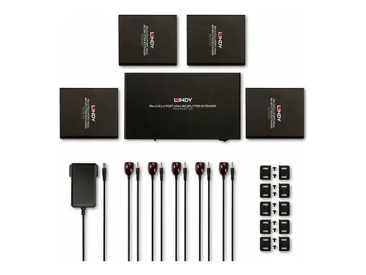 LINDY 70m 4 Port Cat.6 HDMI 4K60 Splitter Extender - Lindy - Câble divers - visuel 2