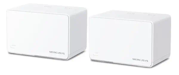 Mercusys Halo H80X (2-pack) Bi-bande (2,4 GHz / 5 GHz) Wi-Fi 6 (802.11ax) Blanc 3 Interne - Routeur - visuel 1