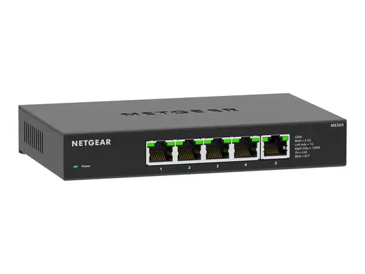 NETGEAR MS305 5-port multi-gig 2.5G Unmanaged Switch Metal Housing Fanless for Desktop and Wall Moun - Netgear - Switchs et Hubs - visuel 1