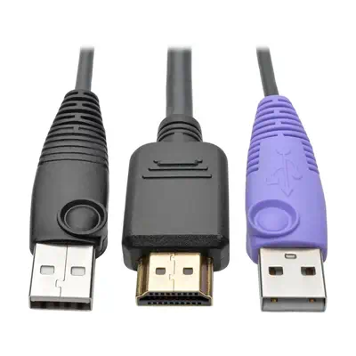 Tripp Lite B055-001-UHD câble kvm Noir, Violet - Carte Réseau - visuel 2