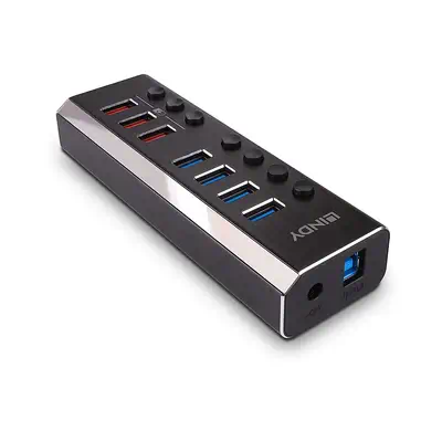 Lindy Hub USB 3.0 4 ports avec 3 ports Quick Charge 3.0 - Switchs et Hubs - visuel 2