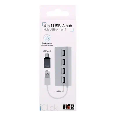 T'nB HUBSLIM4 USB 2.0 480 Mbit/s Blanc - T'NB - Switchs et Hubs - visuel 7