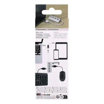 T'nB HUBSLIM4 USB 2.0 480 Mbit/s Blanc - T'NB - Switchs et Hubs - visuel 8