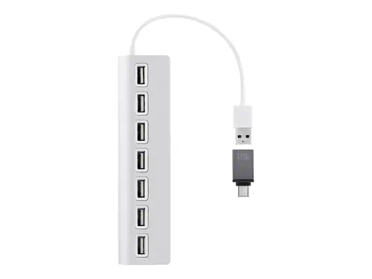 TNB Selfpowered 7Port USB Hub Refined Aluminum Design 7 USB 2.0 Ports - T'NB - Switchs et Hubs - visuel 4
