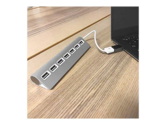 TNB Selfpowered 7Port USB Hub Refined Aluminum Design 7 USB 2.0 Ports - T'NB - Switchs et Hubs - visuel 3