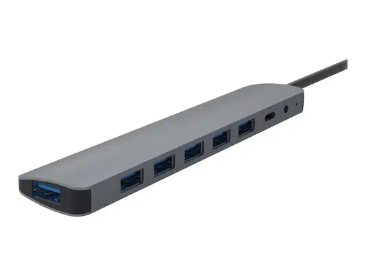 TNB Selfpowered 7Port USB Hub Refined Aluminum Design 7 USB 2.0 Ports - T'NB - Switchs et Hubs - visuel 1